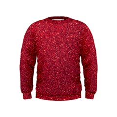 Red  Glitter Kids  Sweatshirt by snowwhitegirl