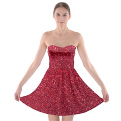 Red  Glitter Strapless Bra Top Dress by snowwhitegirl