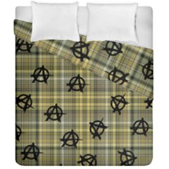 Yellow Plaid Anarchy Duvet Cover Double Side (california King Size) by snowwhitegirl