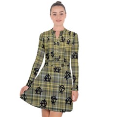 Yellow Plaid Anarchy Long Sleeve Panel Dress by snowwhitegirl