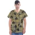 Yellow Plaid Anarchy Men s V-Neck Scrub Top View1