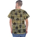 Yellow Plaid Anarchy Men s V-Neck Scrub Top View2