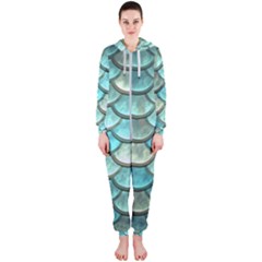 Aqua Mermaid Scale Hooded Jumpsuit (ladies)  by snowwhitegirl