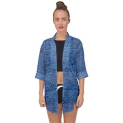 Blue Denim Open Front Chiffon Kimono by snowwhitegirl