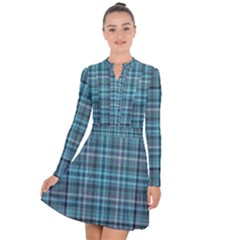 Teal Plaid Long Sleeve Panel Dress by snowwhitegirl