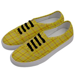 Yellow Sun Plaid Men s Classic Low Top Sneakers by snowwhitegirl