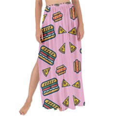 Fast Food Pink Maxi Chiffon Tie-up Sarong by snowwhitegirl