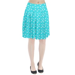 Hearts And Star Dot Blue Pleated Skirt by snowwhitegirl