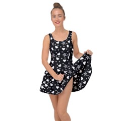 Hearts And Star Dot Black Inside Out Casual Dress by snowwhitegirl