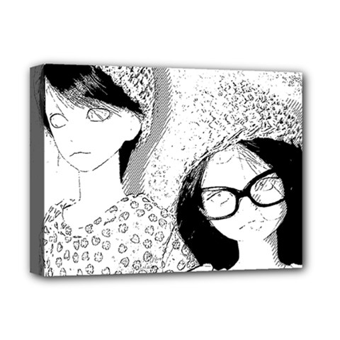 Twins Deluxe Canvas 16  X 12   by snowwhitegirl