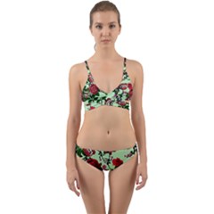 Green Rose Vampire Wrap Around Bikini Set by snowwhitegirl