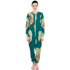 Teal Tulips Onepiece Jumpsuit (ladies)  by snowwhitegirl