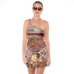 Pinup Floral One Soulder Bodycon Dress by snowwhitegirl