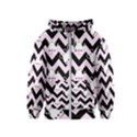 Pink Teapot Chevron Kids  Zipper Hoodie View1