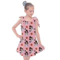 Girl With Dress  Pink Kids  Tie Up Tunic Dress by snowwhitegirl