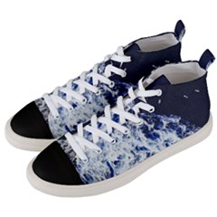 Blue Waves Sea Men s Mid-top Canvas Sneakers by snowwhitegirl