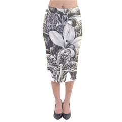 Flowers 1776483 1920 Velvet Midi Pencil Skirt by vintage2030