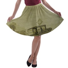 Background 1706642 1920 A-line Skater Skirt by vintage2030