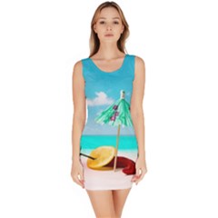 Red Chili Peppers On The Beach Bodycon Dress by FunnyCow