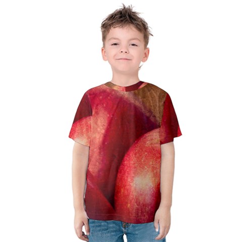 Three Red Apples Kids  Cotton Tee by FunnyCow