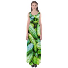 Pile Of Green Cucumbers Empire Waist Maxi Dress by FunnyCow