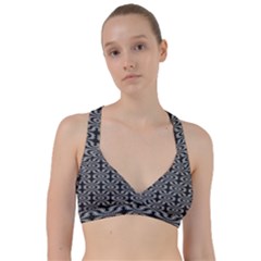 Monochrome Centipede Arabesque Sweetheart Sports Bra by linceazul