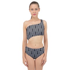 Monochrome Centipede Arabesque Spliced Up Two Piece Swimsuit by linceazul