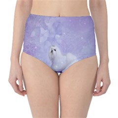 Cute Little Maltese, Soft Colors Classic High-waist Bikini Bottoms by FantasyWorld7