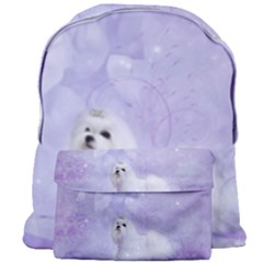 Cute Little Maltese, Soft Colors Giant Full Print Backpack by FantasyWorld7