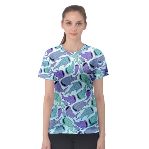 Whale Sharks Women s Sport Mesh Tee by mbendigo