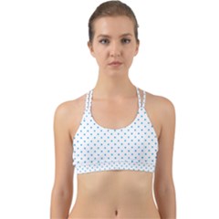 Mini Oktoberfest Bavarian Blue Polkadots On White Back Web Sports Bra by PodArtist