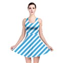 Oktoberfest Bavarian Blue and White Candy Cane Stripes Reversible Skater Dress View1