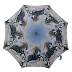 Wonderful Wild Fantasy Horse On The Beach Hook Handle Umbrellas (small) by FantasyWorld7