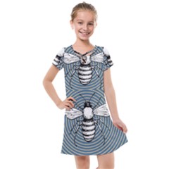 Pop Art  Bee Kids  Cross Web Dress by Valentinaart