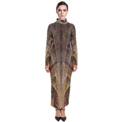 Fractal Art Graphic Design Image Turtleneck Maxi Dress by Sapixe