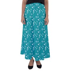 Teal Music Flared Maxi Skirt by snowwhitegirl