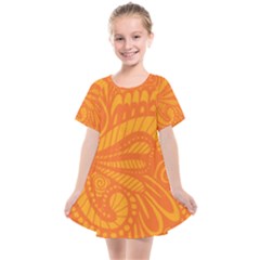 Pop Orange Kids  Smock Dress by ArtByAmyMinori