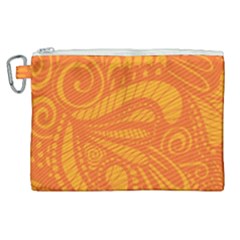 Pop Orange Canvas Cosmetic Bag (xl) by ArtByAmyMinori