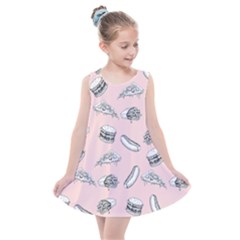 Fast Food Pattern Kids  Summer Dress by Valentinaart