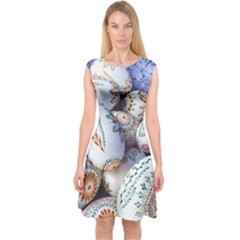 Model Color Traditional Capsleeve Midi Dress by Nexatart