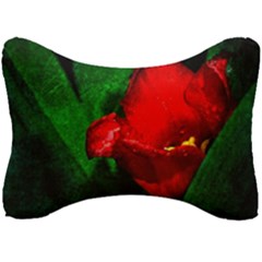 Red Tulip After The Shower Seat Head Rest Cushion by FunnyCow