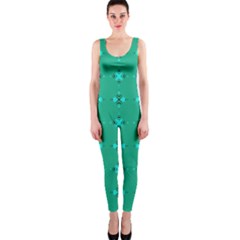 Modern Bold Geometric Green Circles Sm One Piece Catsuit by BrightVibesDesign