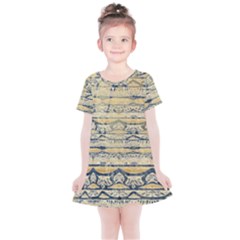 Blue Jean On Gold Seamless Nature Bigger By Flipstylez Designs Kids  Simple Cotton Dress by flipstylezfashionsLLC