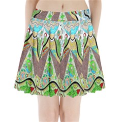 Cosmic Pyramid Pleated Mini Skirt by chellerayartisans