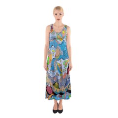 Angel Mermaids Sleeveless Maxi Dress by chellerayartisans