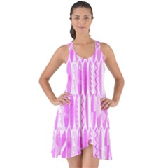 Bright Pink Colored Waikiki Surfboards  Show Some Back Chiffon Dress by PodArtist