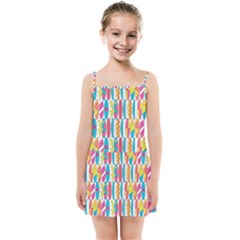 Rainbow Colored Waikiki Surfboards  Kids Summer Sun Dress by PodArtist