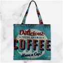 Delicious Coffee Zipper Grocery Tote Bag View1