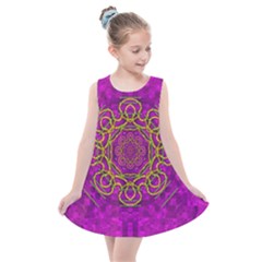 Star Of Freedom And Silent Night Kids  Summer Dress by pepitasart