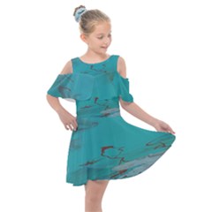 Copper Pond Kids  Shoulder Cutout Chiffon Dress by WILLBIRDWELL